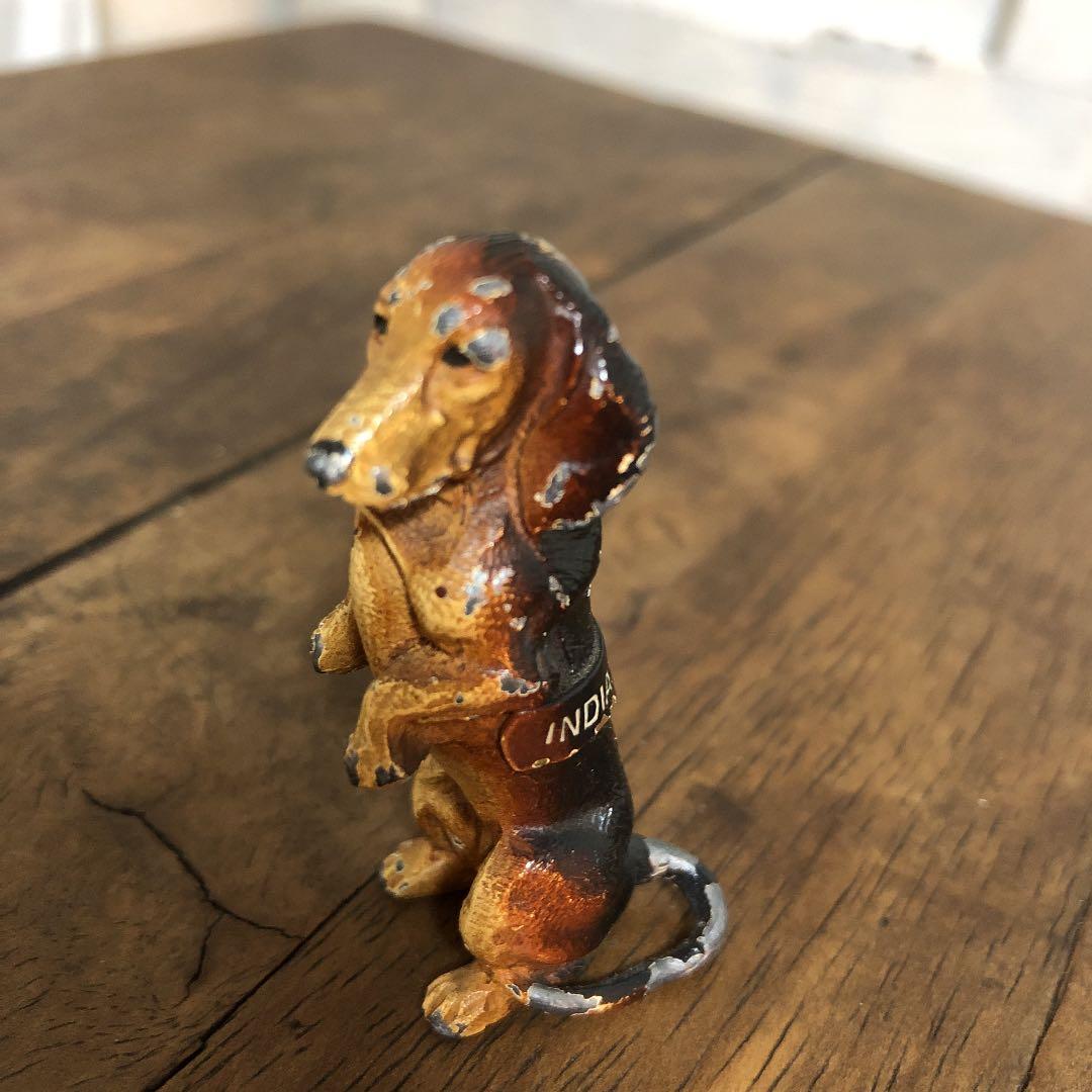 アンティーク　犬　オブジェ　ダツクスフント