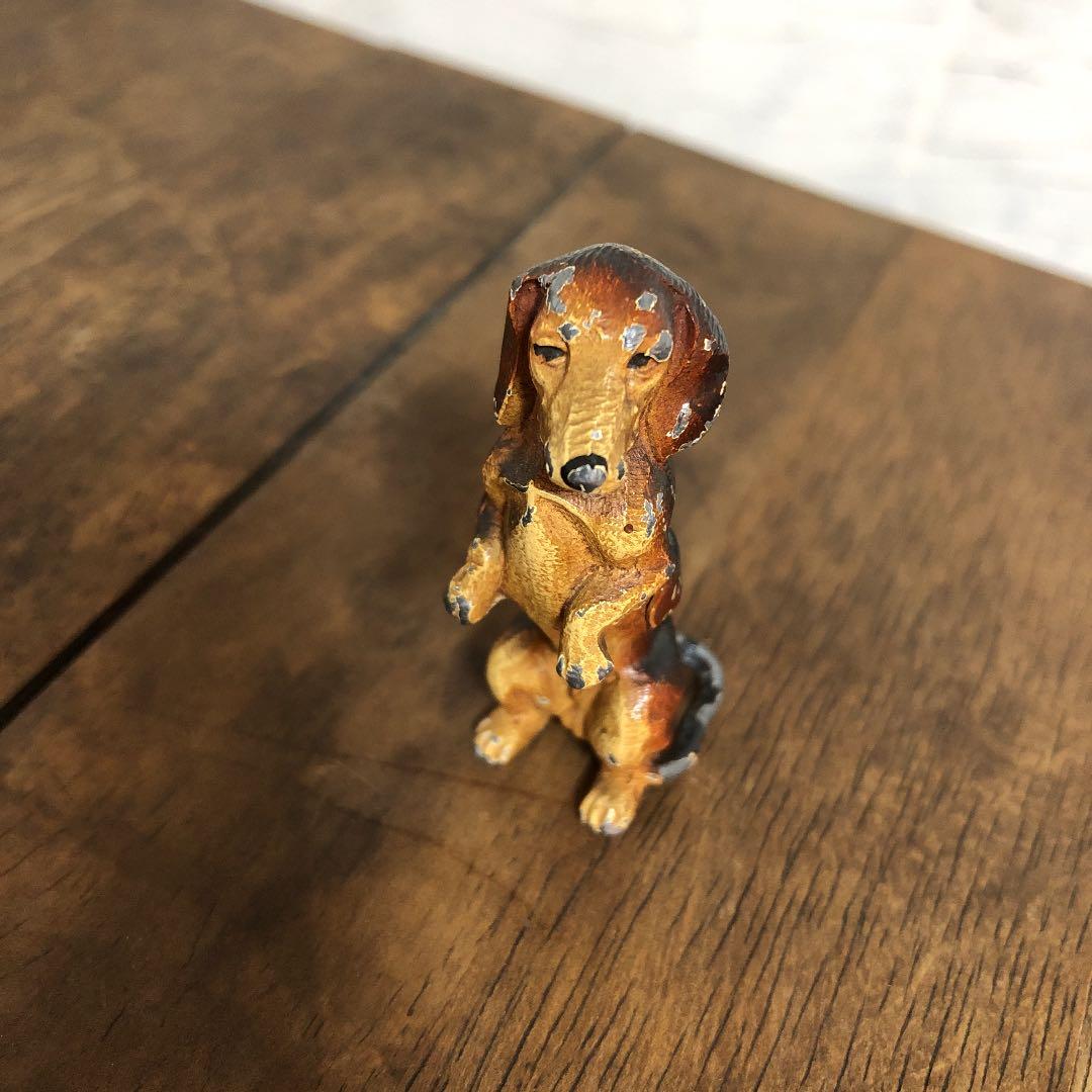 アンティーク　犬　オブジェ　ダツクスフント