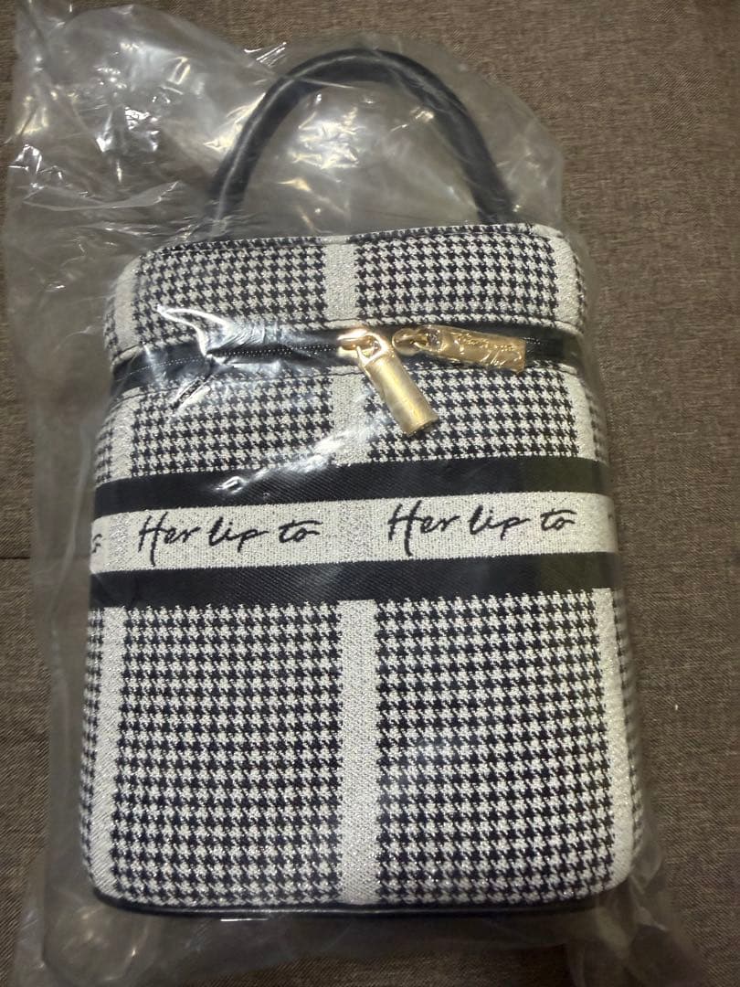 バッグ HLT Jacquard Vanity Bag Silver Herlipto