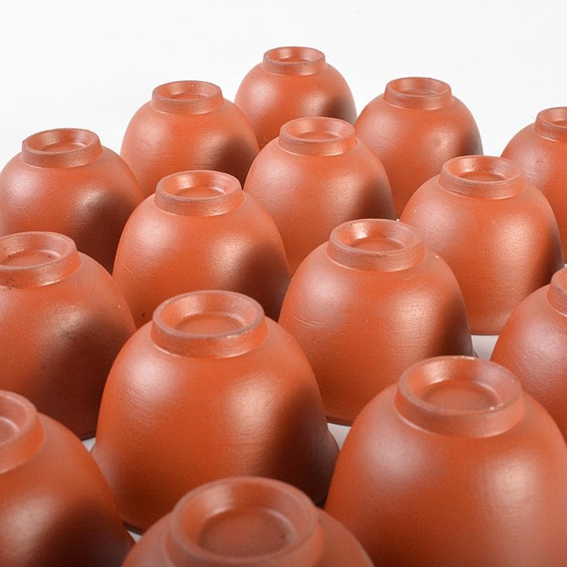 煎茶道具　紫砂　朱泥　内白釉　煎茶碗　20客まとめて　N　6670