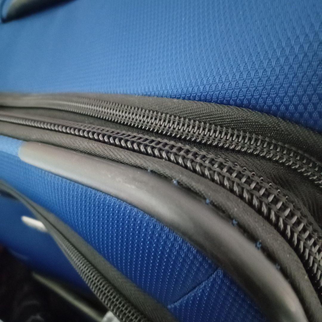 サムソナイト 大型 4輪 布製 スーツケース 青 黒 キャリーケース