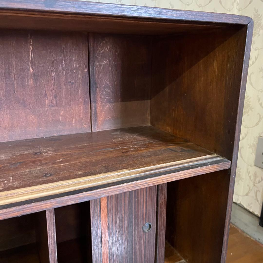 【アンティーク】木製 天然木 茶棚 茶箪笥 水屋箪笥 飾り棚 食器棚 時代家具