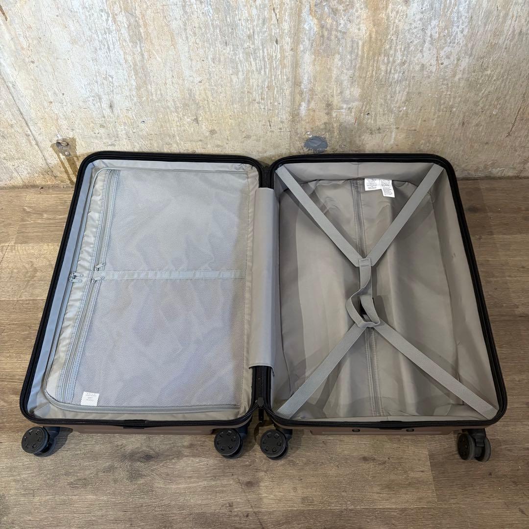 無印良品　キャリーバーの高さを自由に調節できる ハードキャリーケース 63L