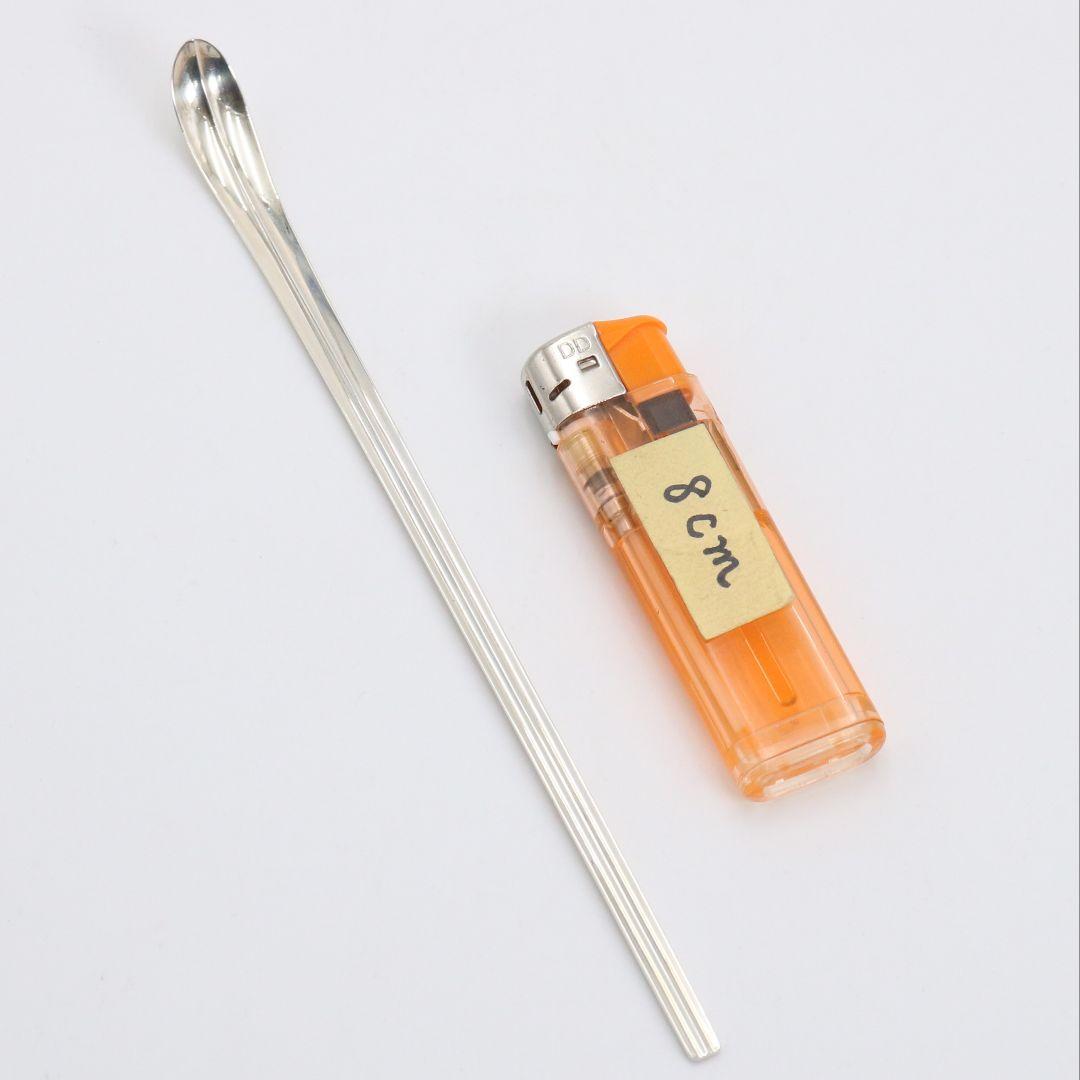 銀製茶杓 刻印有り 約15g 茶道具　V859　N6