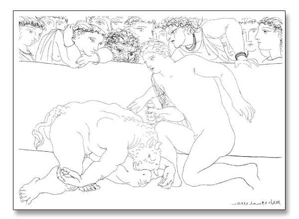 額装品/Malaga 1933（パブロ ピカソ）/ポスター