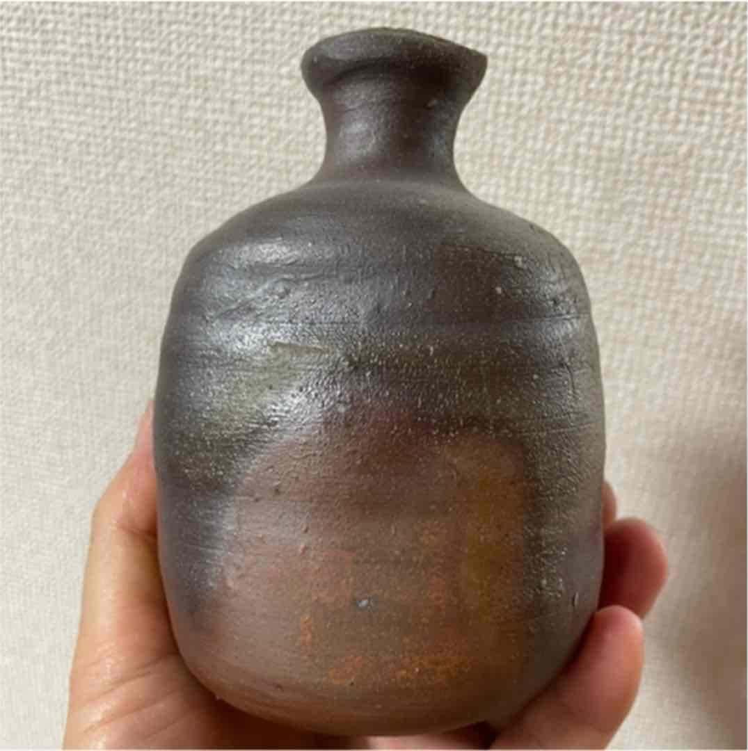 ■備前焼 窯変三角備前徳利 中村和樹