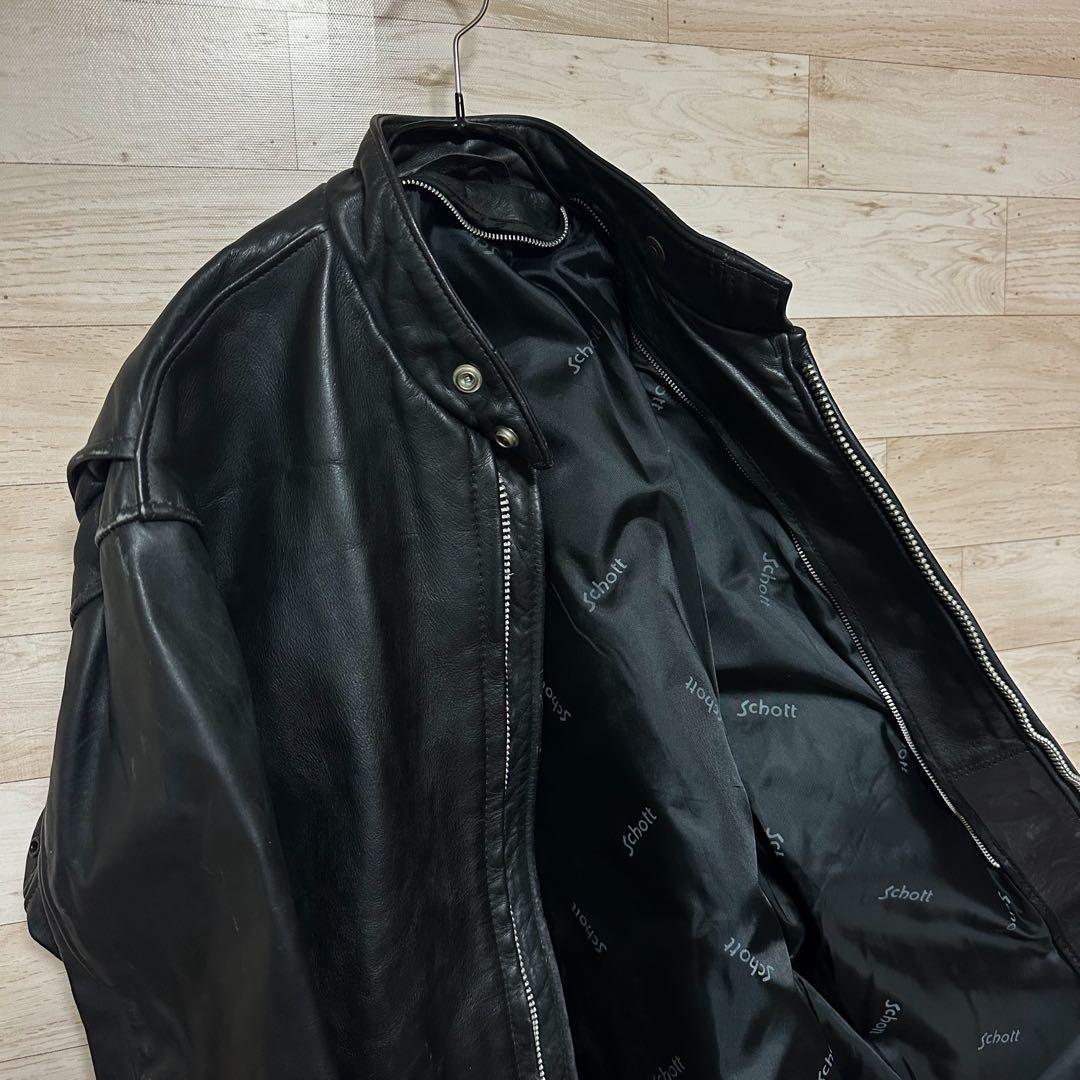 ✨Schott ショット 141 シングルレザーライダースジャケット 黒 40✨