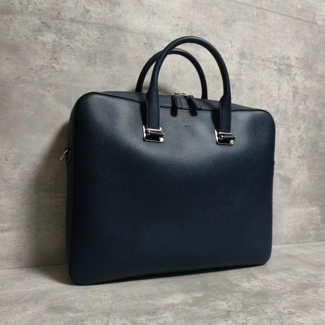【極美品】dunhill ダンヒル カドガン ブリーフケース ネイビー