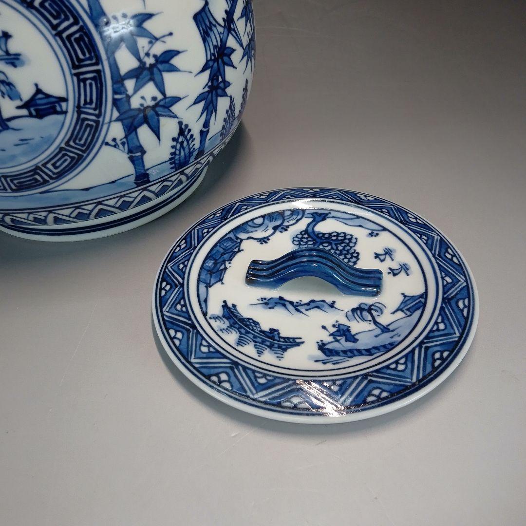 芋頭　祥瑞　染付　水指