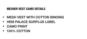 新品 25ss PALACE SKATEBOADS MESHER VEST S