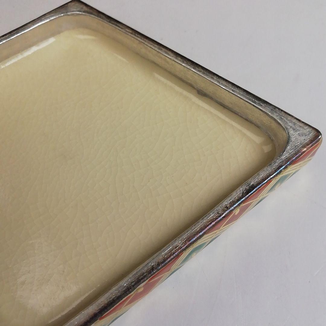 Ｔ９００　香合　『仁清　菱柳桜絵』『中村秋峰 造』　共箱　茶道具