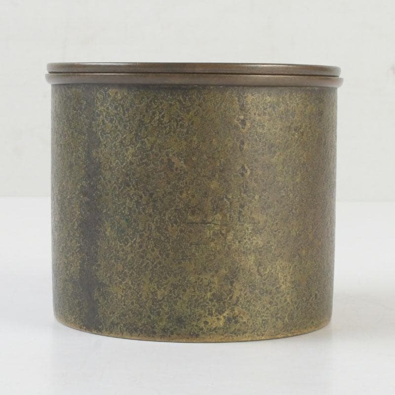 煎茶道具　黄銅　茶こぼし　建水　V　9637