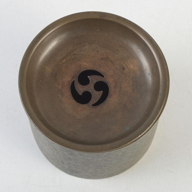 煎茶道具　黄銅　茶こぼし　建水　V　9637