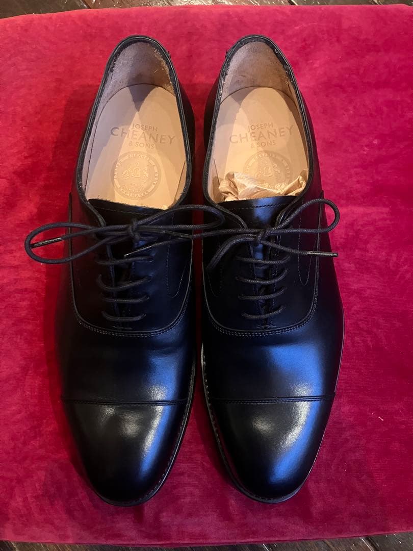 JOSEPH CHEANEY ALFREDジョセフチーニーブラックレザーシューズ