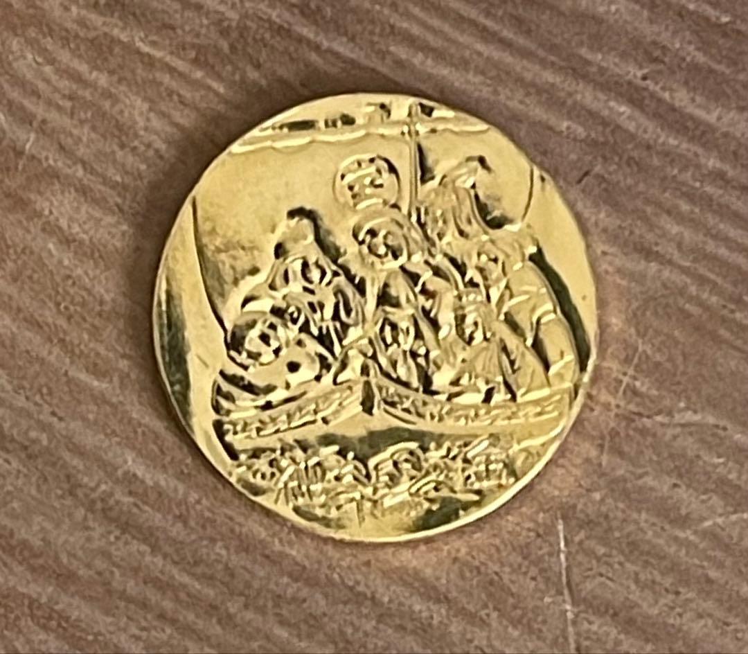 純金　恵比寿様　七福神　造幣局刻印あり　3.16g 木箱付き