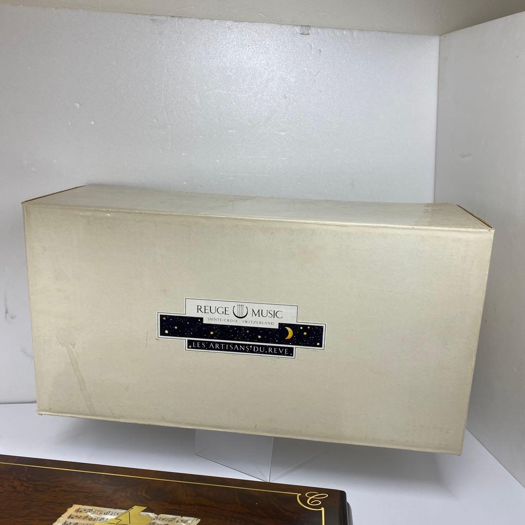 リュージュ50弁5曲　シリンダー式メカニカルオルゴール共箱東さ7-0219☆1F