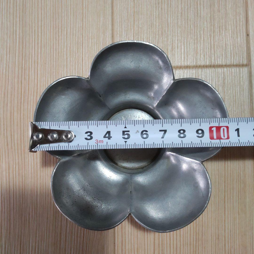 古錫 大型茶托 龍閣陳永高老店 唐物 梅型 ５客 古美術