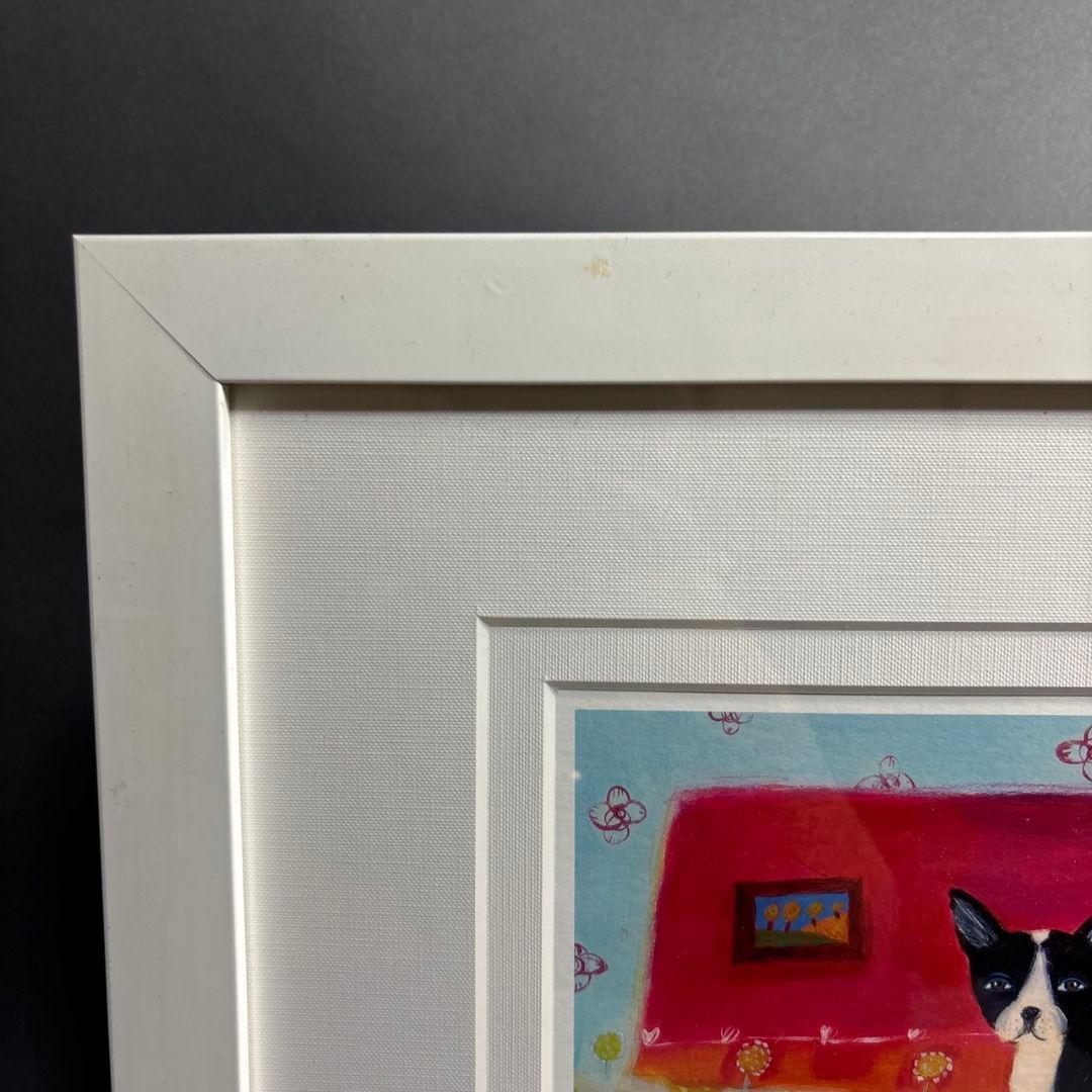 カレンホイプティング　ジクレー　額装　犬