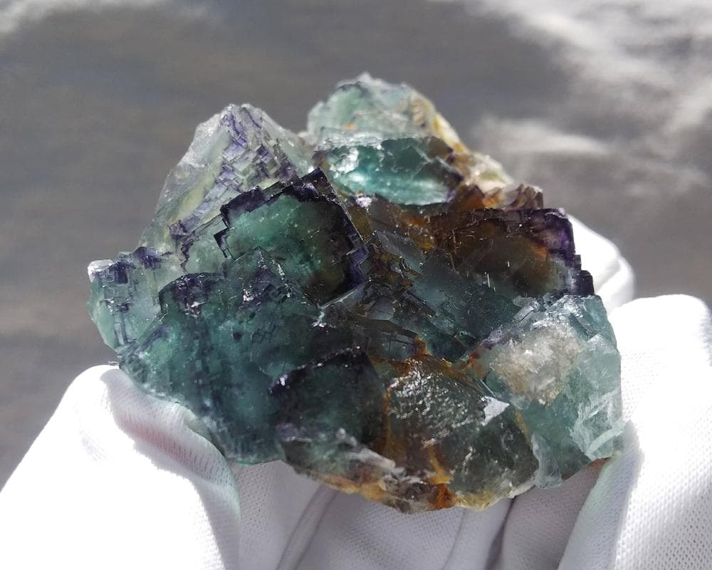 375 フローライト エロンゴ産 ブルーグリーン パープル 蛍石