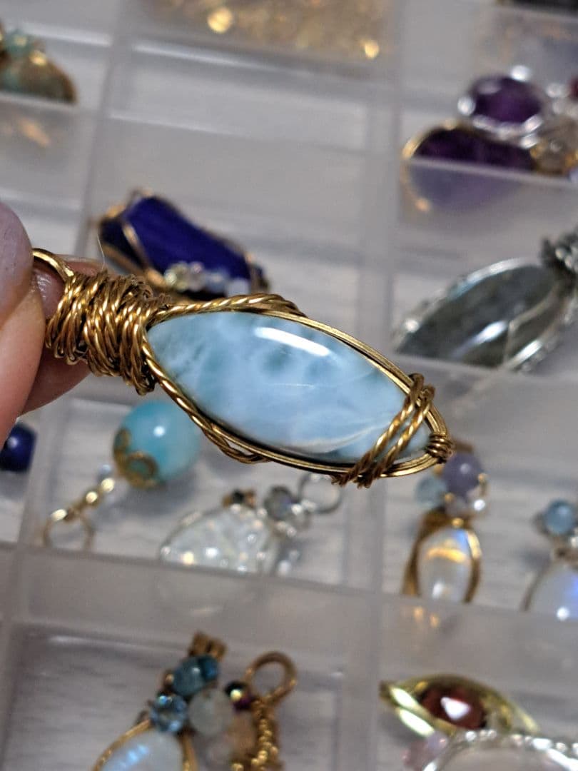 最終価格 天然石ワイヤーラッピングアクセサリー まとめ売り44点