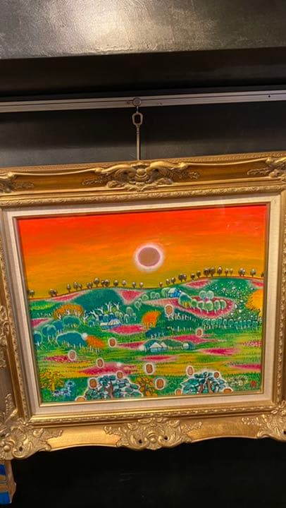 【アクリル画】 商品名 「小判川8」　額付き10号　新品