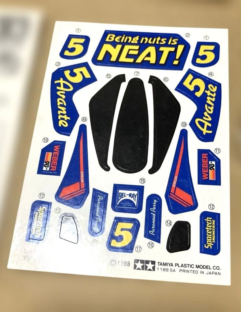 ミニ四駆 小鹿 アバンテJr. 1988年 初期ロット 身組立 当時物