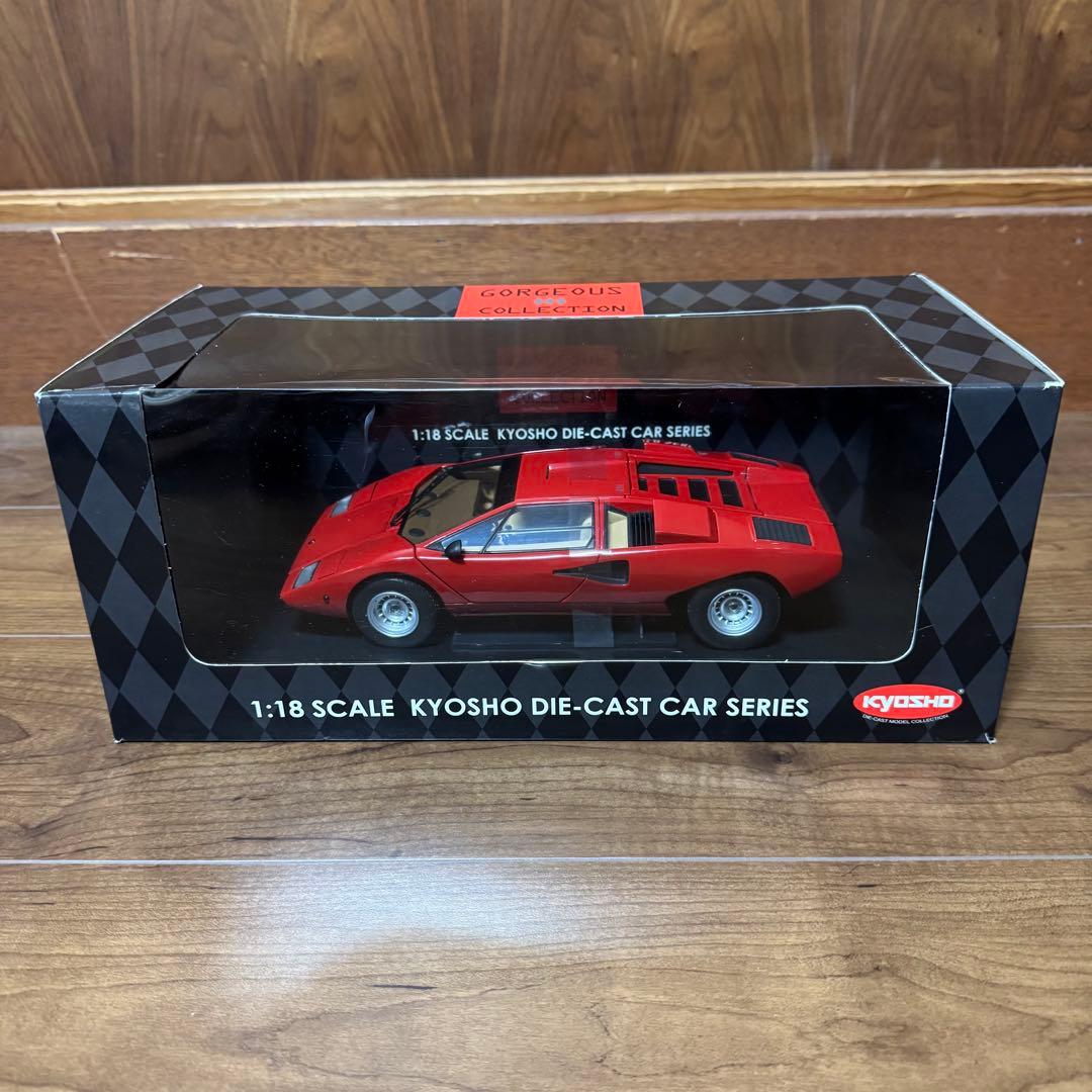 絶版未展示品 京商 1/18 ランボルギーニ カウンタック LP400 レッド