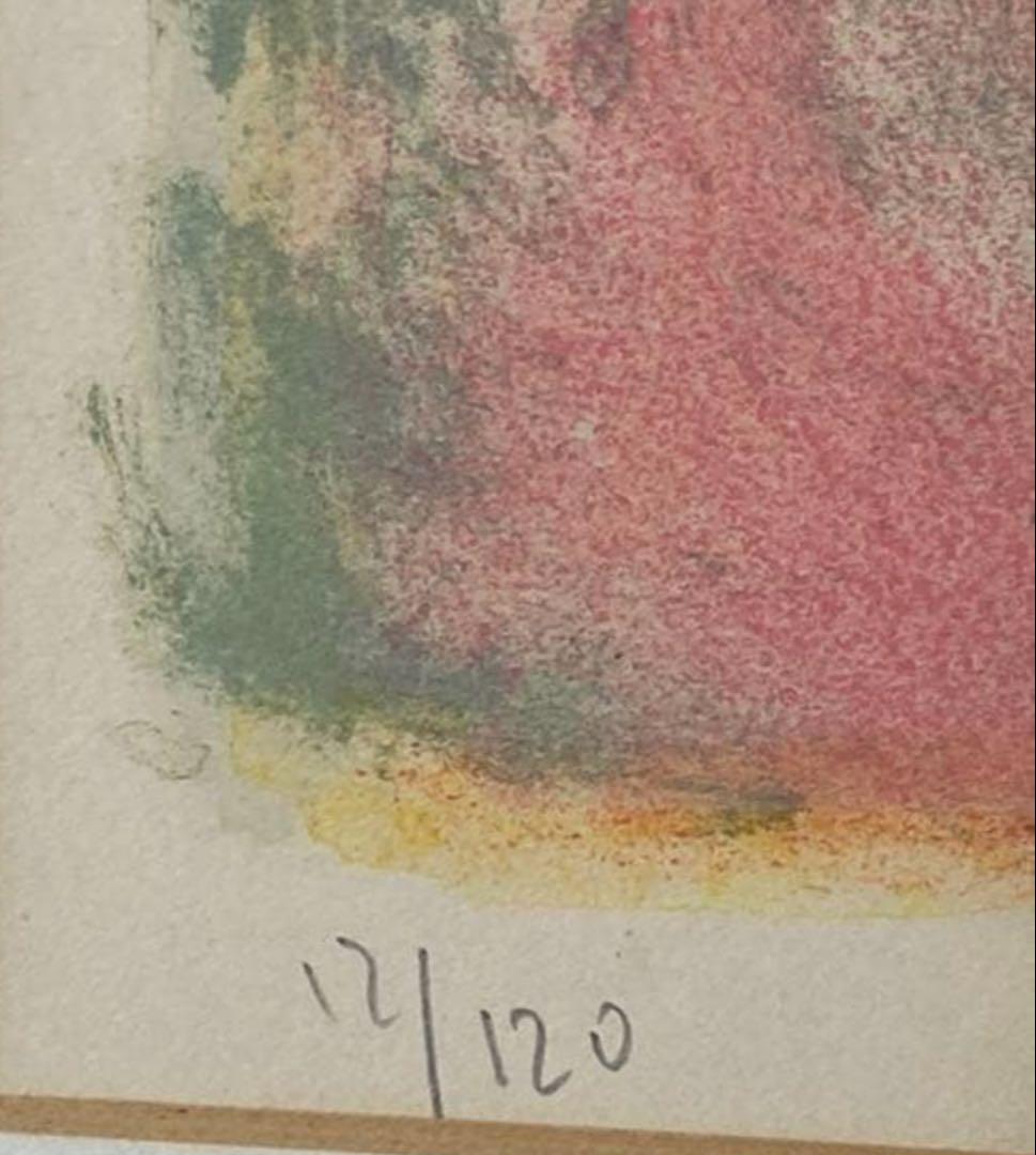 ジョルジュフェール　リトグラフ　花　12/120 自筆サイン有　存在感ある大きさ