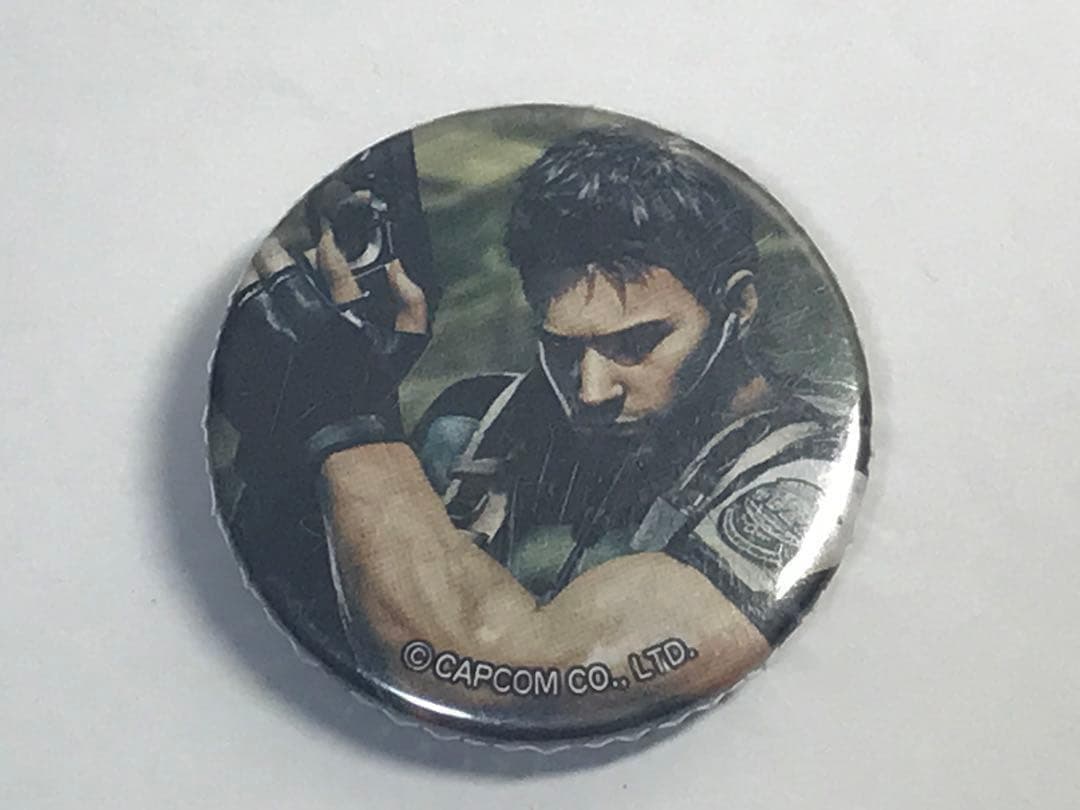 バイオハザード　クリス　缶バッジ　お台場限定