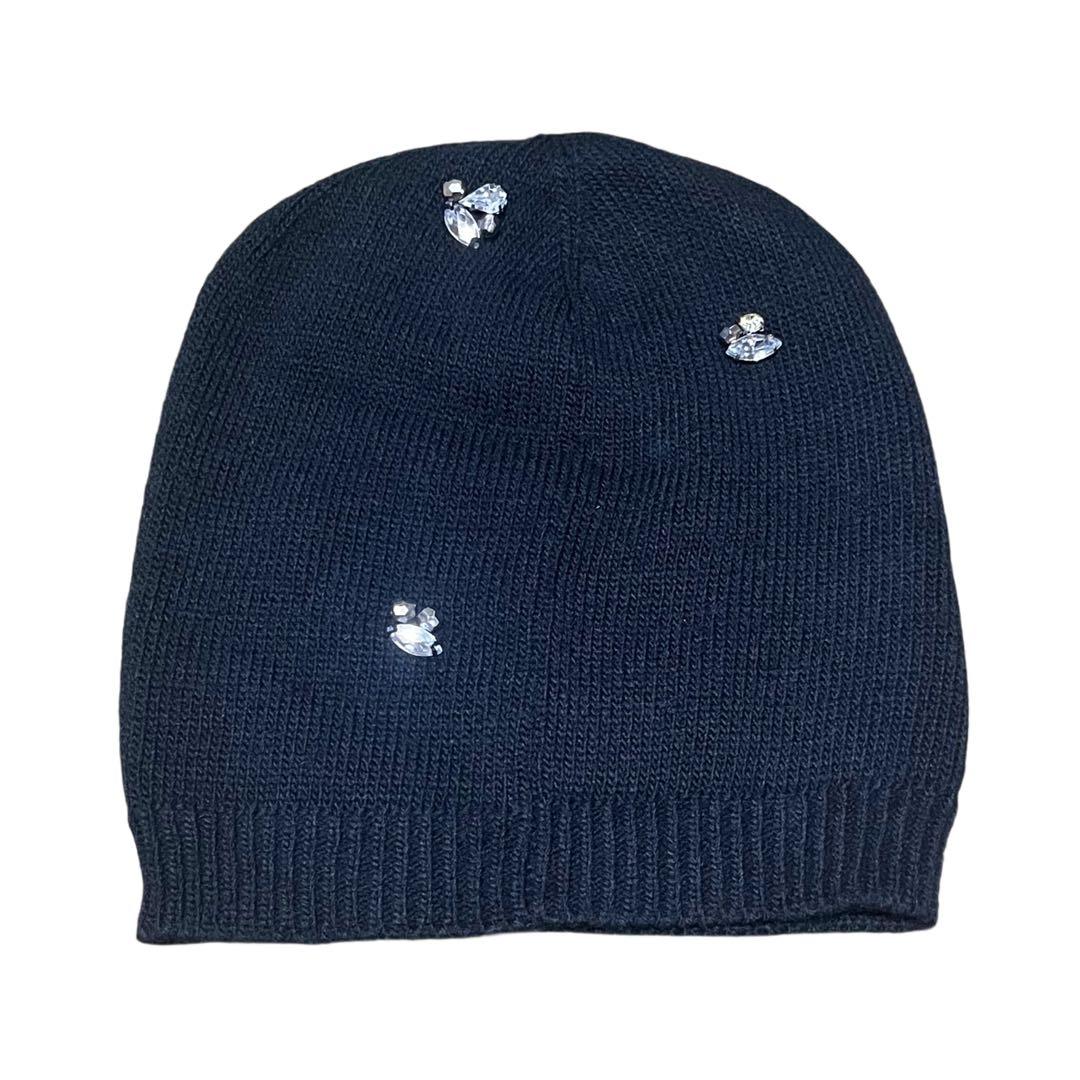 【理紗】JIMMY CHOO ジミーチュウ ニットキャップ ビーニー