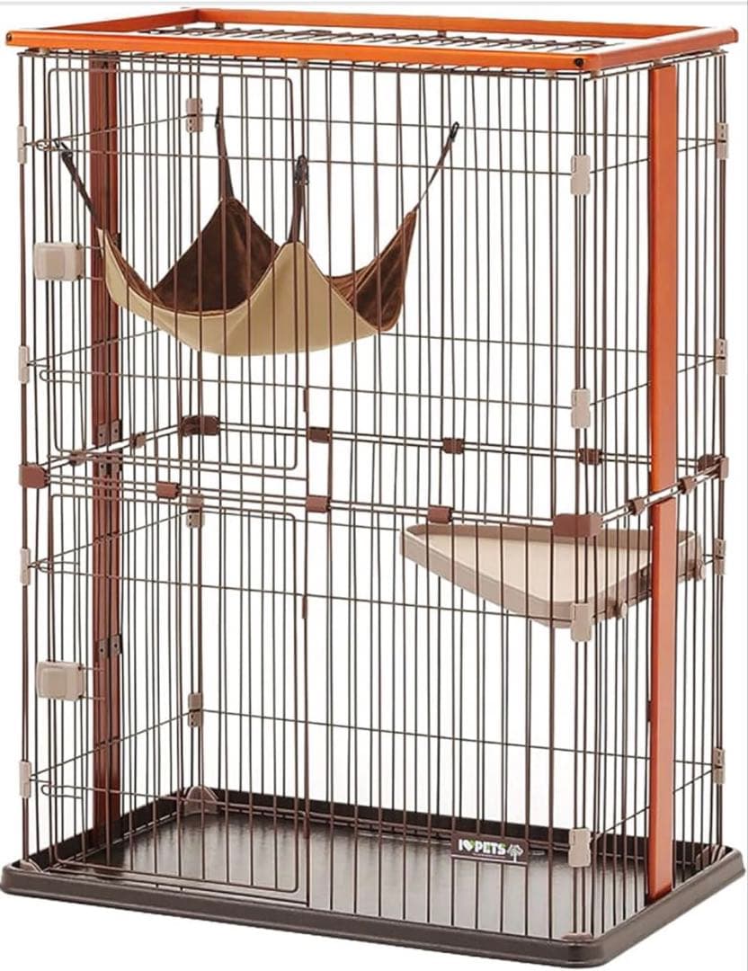 大型キャットケージ ボンビアルコン ウッドワンサークル 2段タイプ 木製