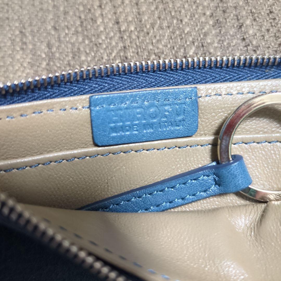 ヒロフ　レザー ケース・キーケース　青