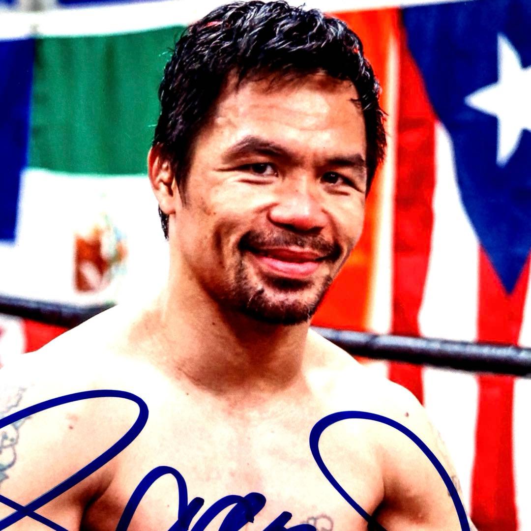 マニーパッキャオ直筆サイン2Lサイズ写真…Manny Pacquiao