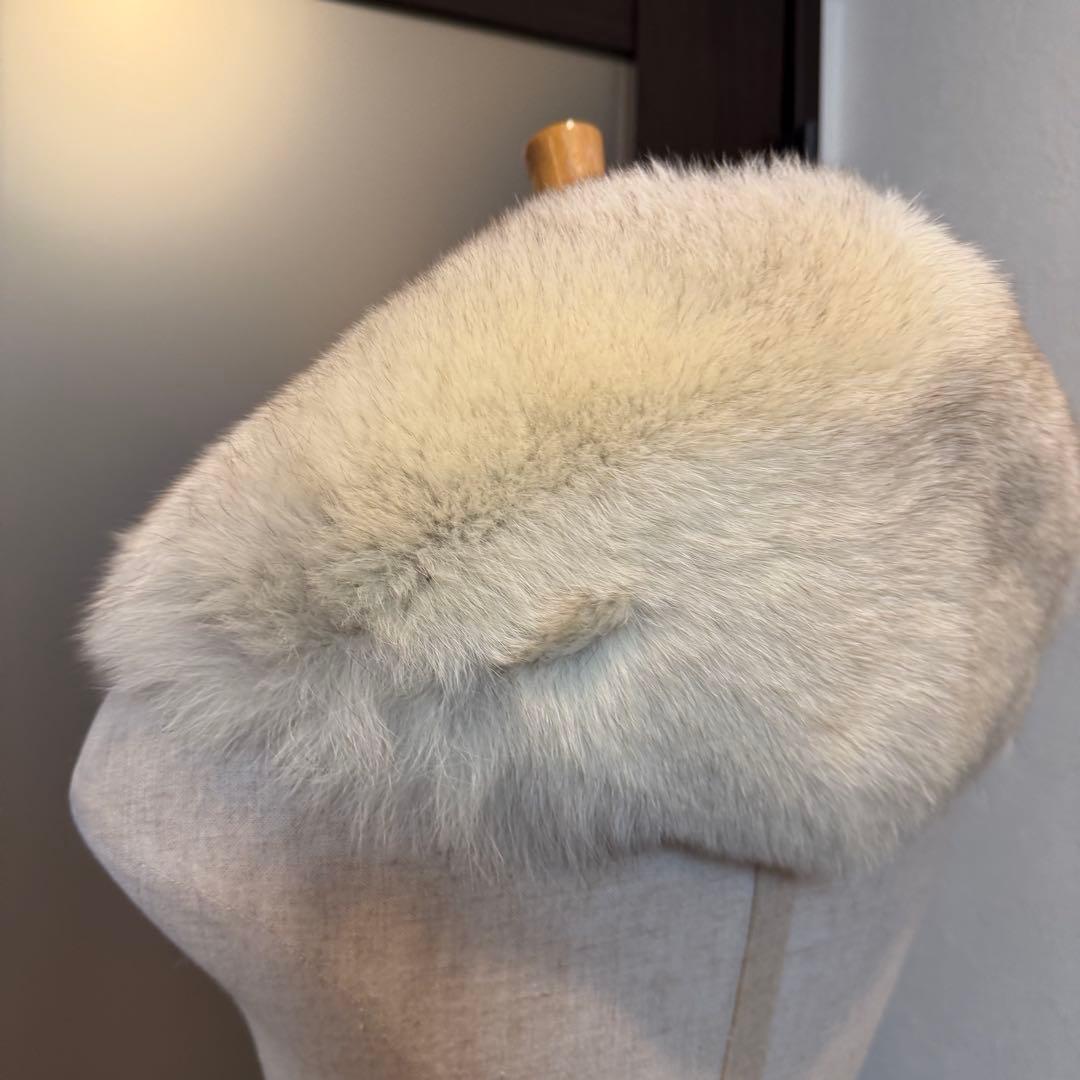 超美品 ショール　SAGA FOX ファー 成人式　振袖　結婚式　白　シルバー