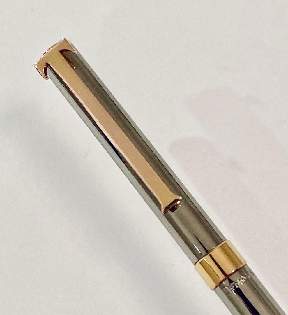 美品◆ティファニー Tクリップ高級ボールペン　Tiffany ルテニウムゴールド