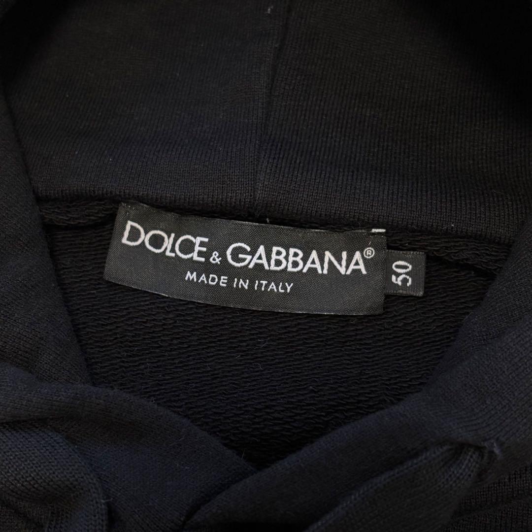 50サイズ✨DOLCE&GABBANA フローラル 薔薇 刺繍 パーカー 黒