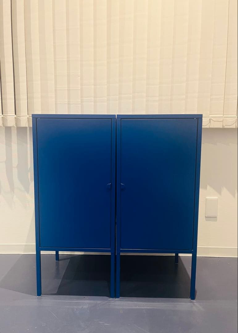 IKEA イケア　LIXHULT リックスフルト ブルー（廃盤カラー）２個連結