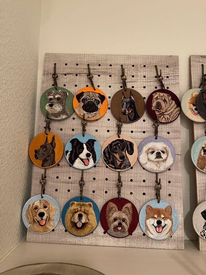 犬のキ－ホルダー 刺繍