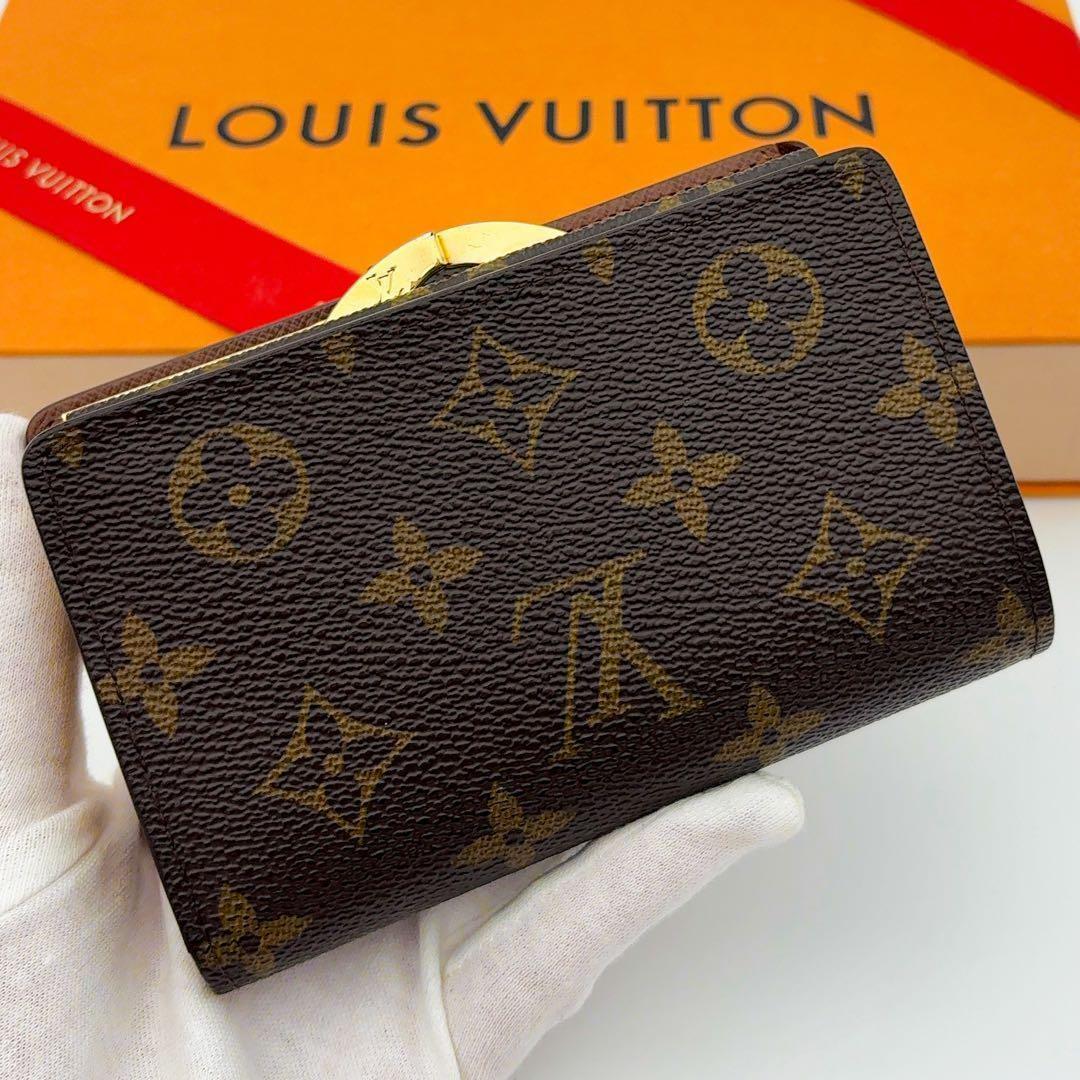 Kumi　新型★ルイヴィトン ヴィエノワ モノグラム 二つ折り財布 がま口