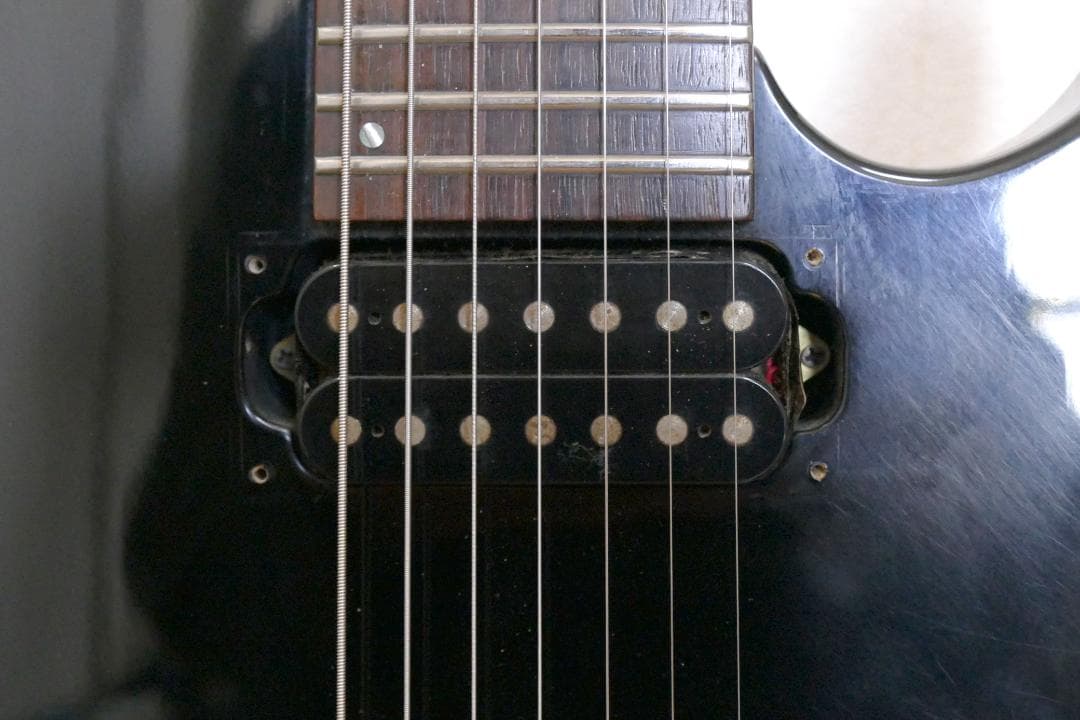 グラスルーツ製 7弦エレキギター リバースヘッド　ダンカン搭載【ジャンク品】
