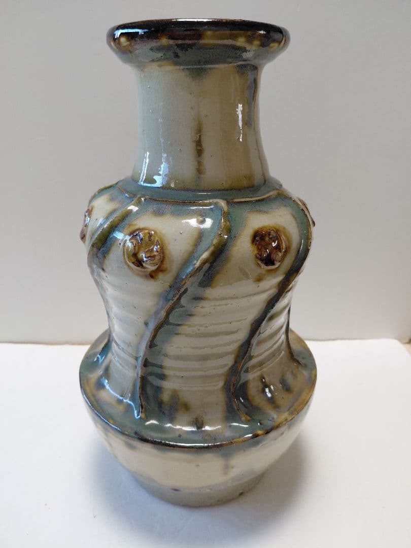 琉球壺屋焼　小橋川源慶作　ゲンケイ印あり　　約34センチ　最終価格