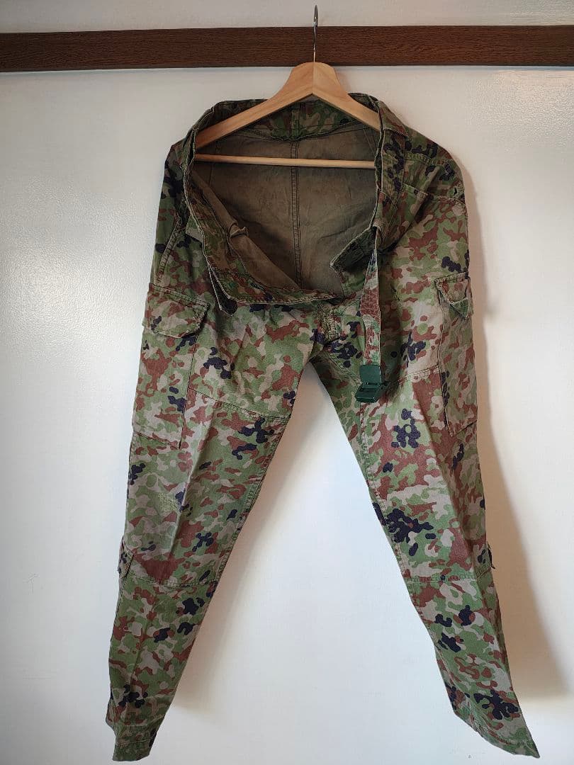 ハンドメイド 陸自迷彩コンバットシャツ 上下セット Mサイズ相当
