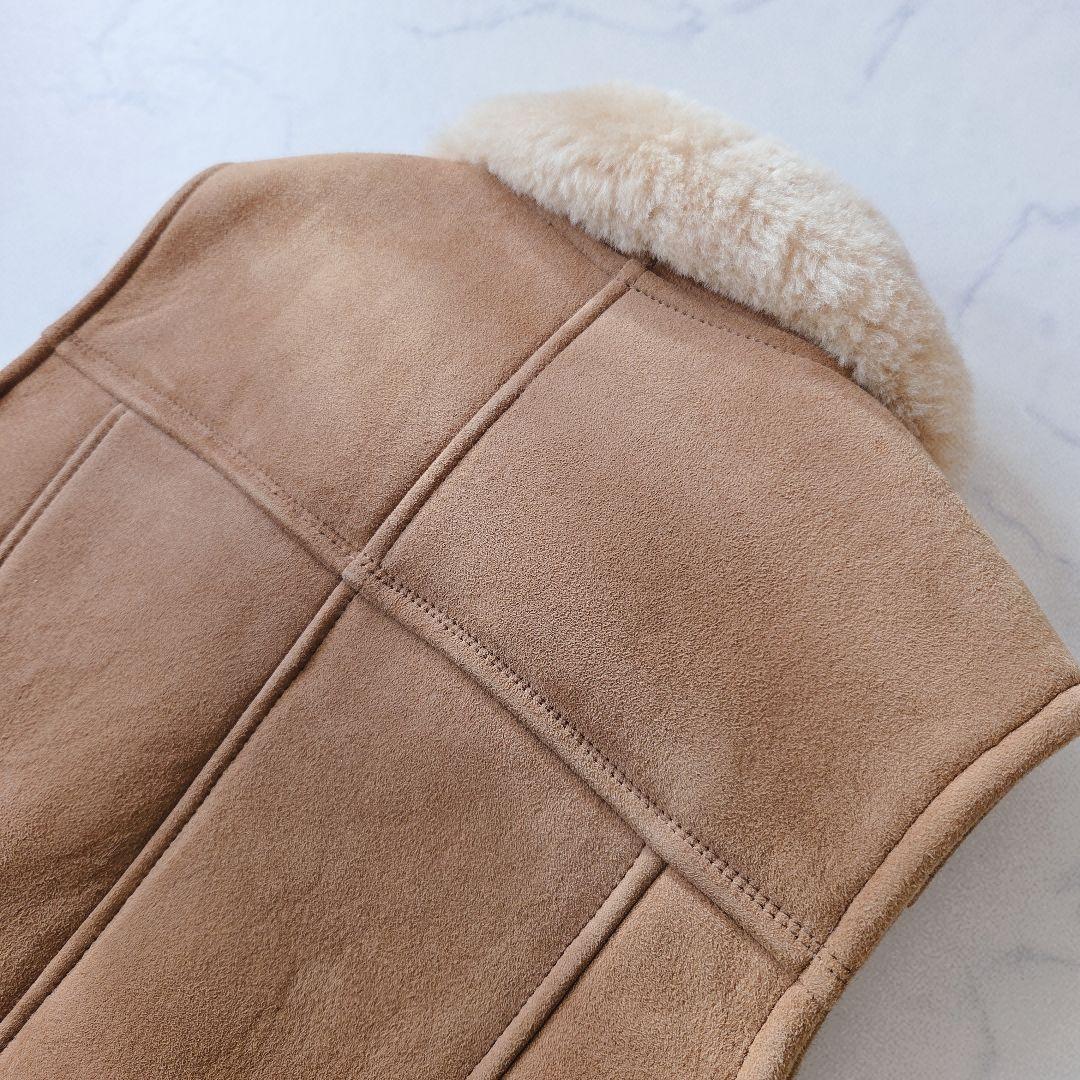 極美品✨本革 シープスキン WINDWARD ボア ムートンベスト メンズ М