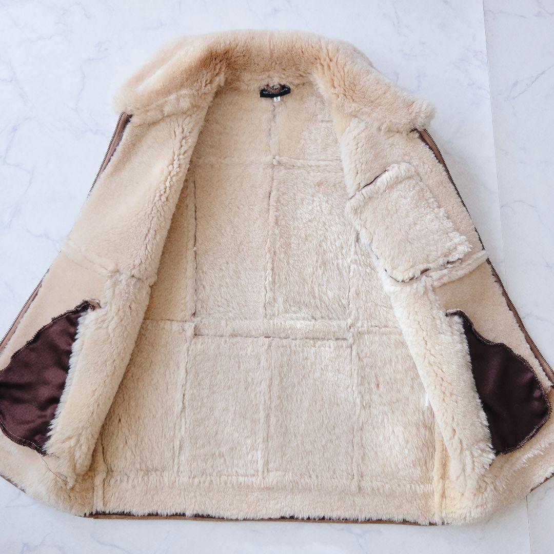 極美品✨本革 シープスキン WINDWARD ボア ムートンベスト メンズ М