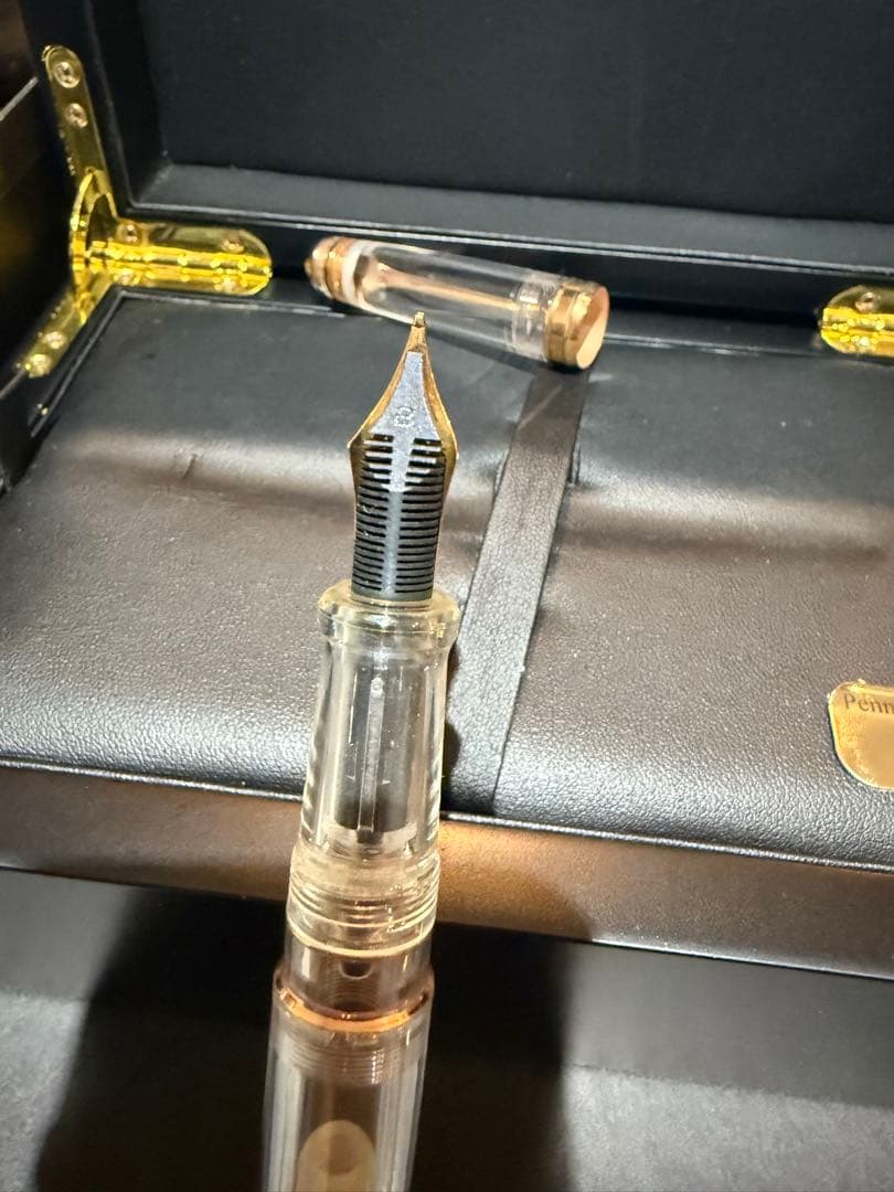 アウロラ万年筆　透明軸　限定150本　b