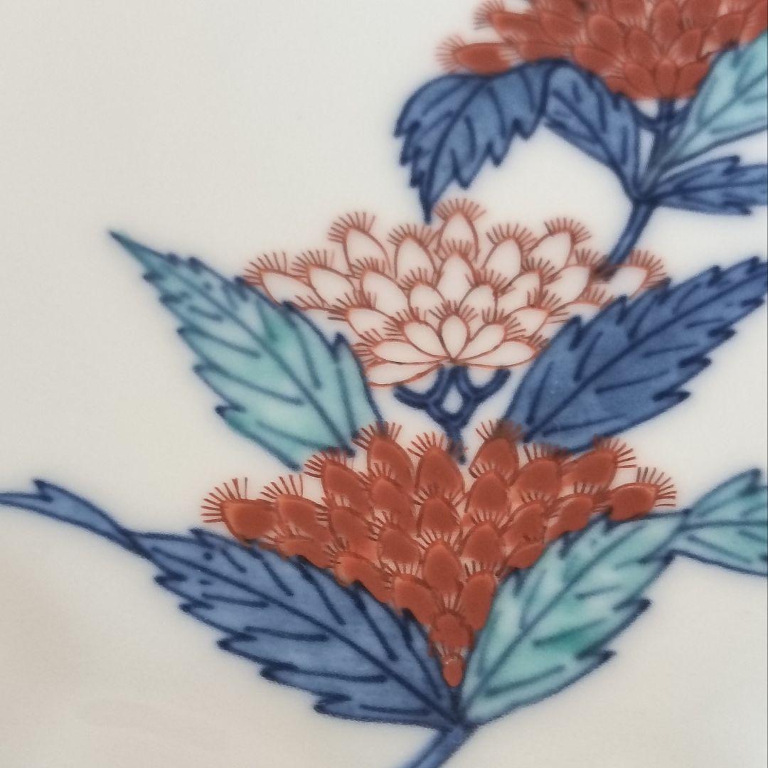 人間国宝 色鍋島 十三代今泉今右衛門作 錦藤袴絵銘々皿5枚　今泉今右衛門　銘々皿