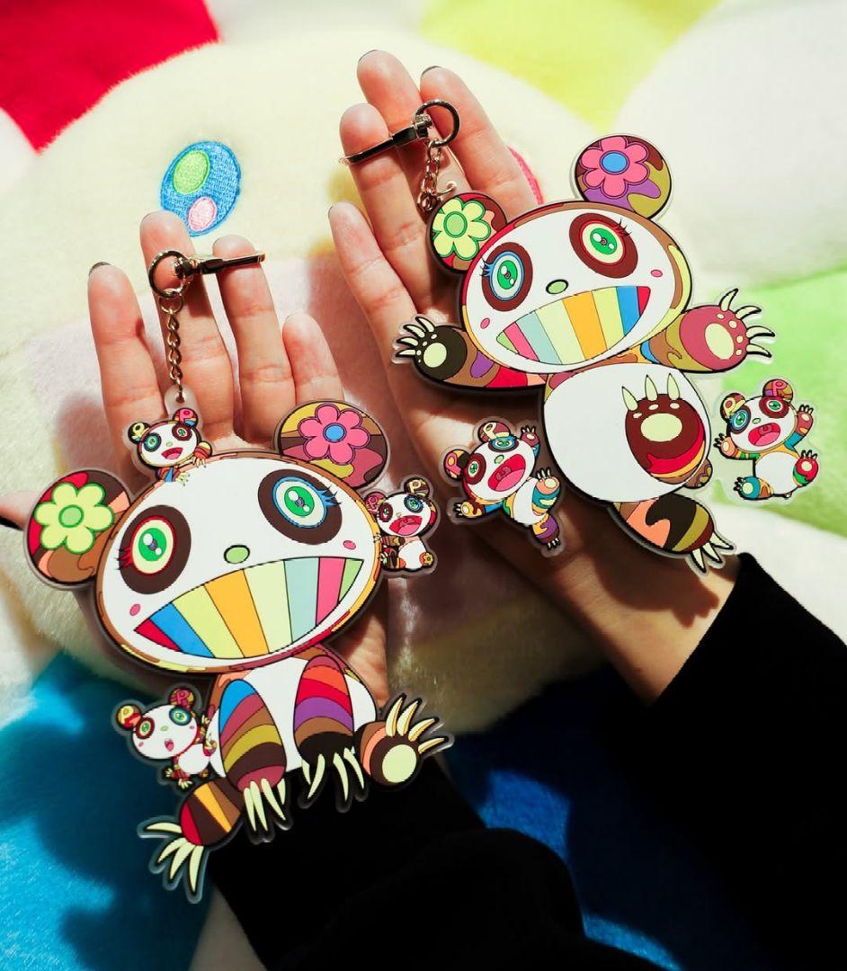 可愛いパンダ２種セット★　村上隆　ラバー　キーリング　カイカイキキ