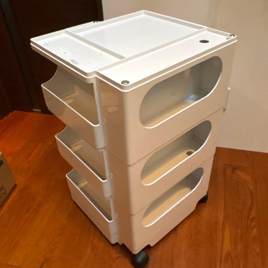 ボビーワゴン 3段4トレイ ホワイト