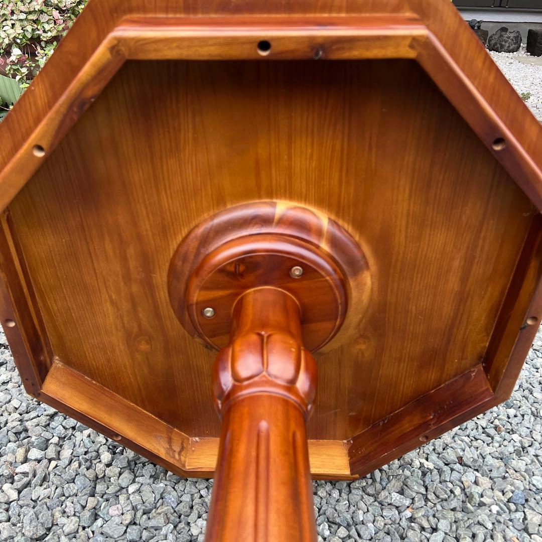 アンティーク 家具 サイドテーブル 八角形 コーヒーテーブル 希少 スタッズ