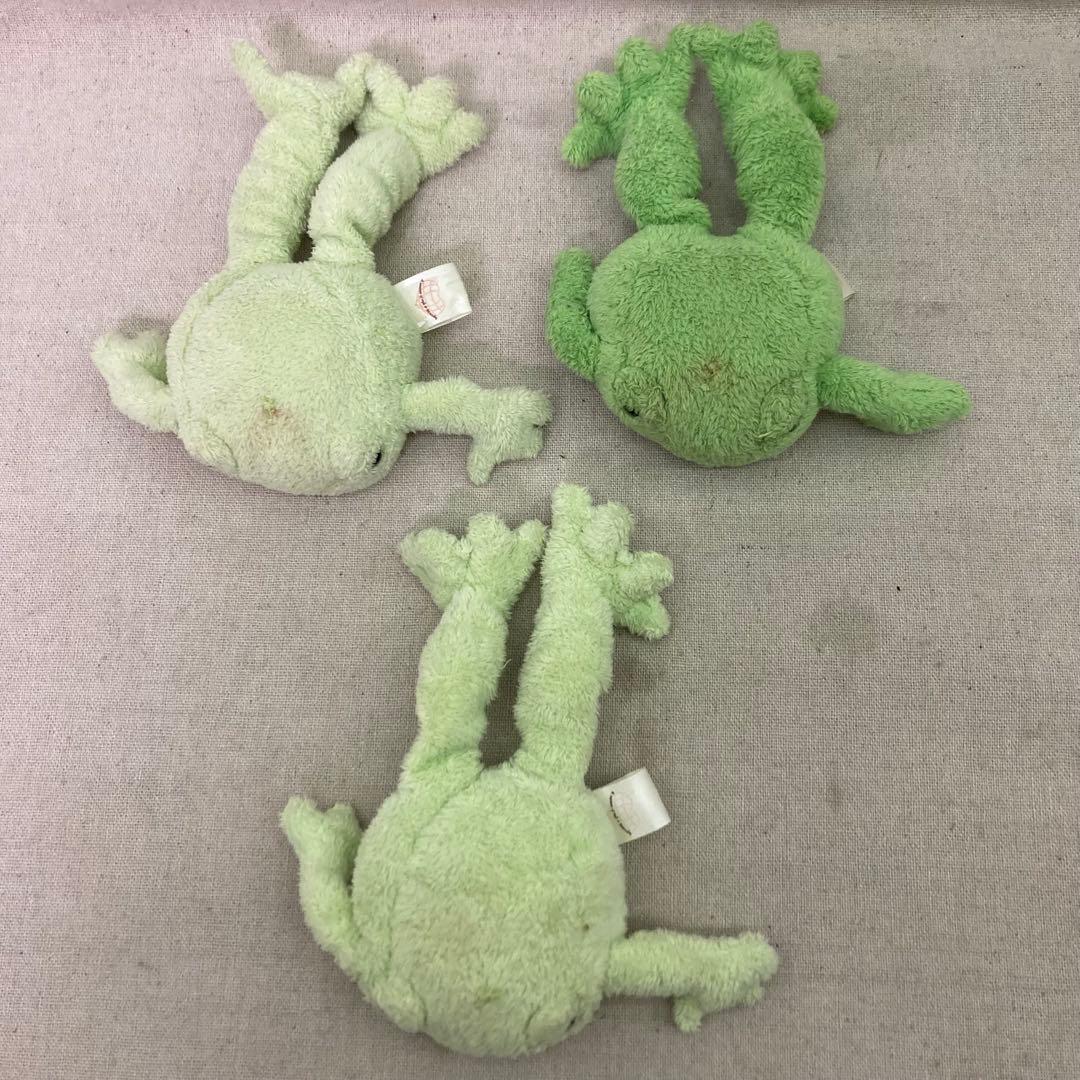 【3点セット★希少】カエル　蛙　シナダ　ぬいぐるみ　ナオズスタッフ　マスコット